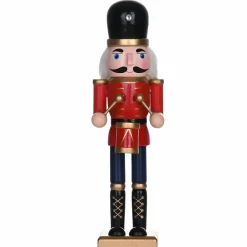 Karaca New Year Christmas Nutcracker with Drums Figure, 25cm, Red Multi
