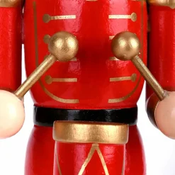 Karaca New Year Christmas Nutcracker with Drums Figure, 25cm, Red Multi