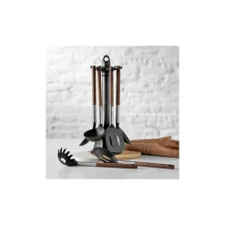 Karaca North Star 6 Piece Kitchen Utensil Set with Stand, Multi