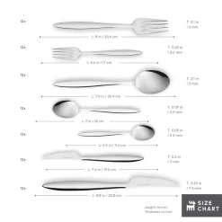 Karaca Novara 84-Piece Stainless Steel Cutlery Set for 12 People