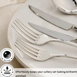 Karaca Novara 84-Piece Stainless Steel Cutlery Set for 12 People