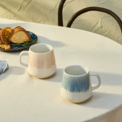 Karaca Okeanos 2 Piece Stoneware Mug Set, 400ml, Multi