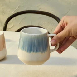 Karaca Okeanos 2 Piece Stoneware Mug Set, 400ml, Multi
