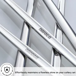 Karaca Orion Silver 60-Piece Stainless Steel Cutlery Set for 12 People, Silver