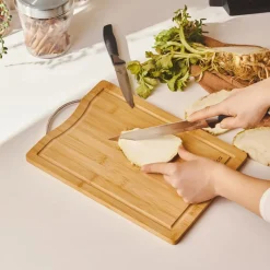 Karaca Owen Bamboo Rectangle Chopping Board, Small, Wood