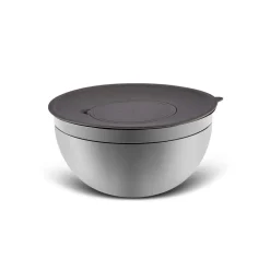 Karaca Parle Stainless Steel Mixing Bowl Set with Graters, 4.6L, Grey