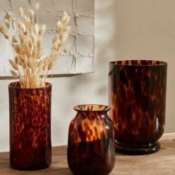 Karaca Patterned Glass Vase, Small, Multi