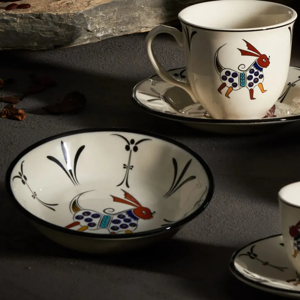 Karaca Paye Seljuk Collection Porcelain Snack Bowl, 14cm, Multi
