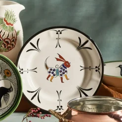 Karaca Paye Seljuk Collection Porcelain Dinner Plate, 26cm, White Multi
