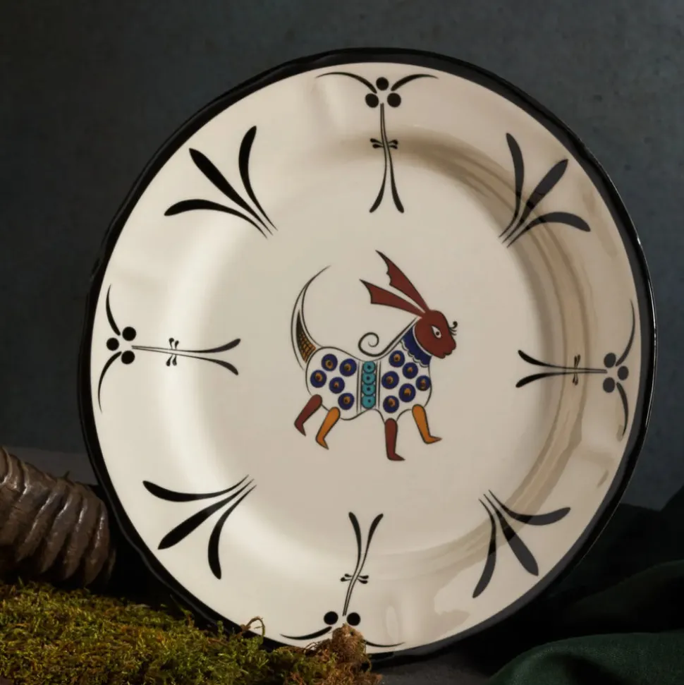 Karaca Paye Seljuk Collection Porcelain Dinner Plate, 26cm, White Multi