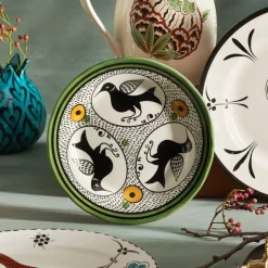 Karaca Paye Seljuk Collection Porcelain Side Plate, 21cm, Green Multi