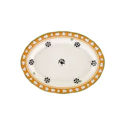 Karaca Paye Seljuk Collection Porcelain Serving Platter, 31cm, Yellow Multi