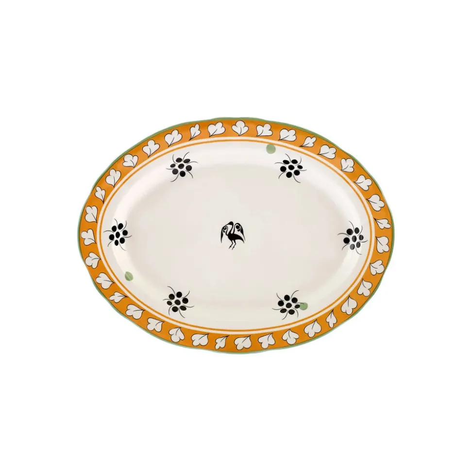 Karaca Paye Seljuk Collection Porcelain Serving Platter, 31cm, Yellow Multi