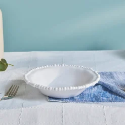 Karaca Perla Melamine Pasta Bowl 22cm, White