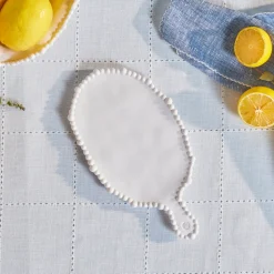 Karaca Perla Melamine Serving Platter , 28cm, White