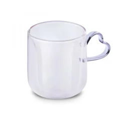Karaca Pia Lola Double Walled Glass Mug, 300ml, Pink
