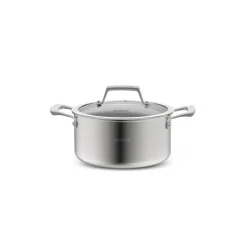 Karaca Plasma Steel 3Ply Non-Stick Induction Casserole, 24cm, Silver