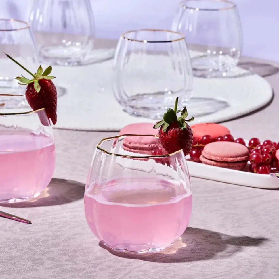 Karaca Priscilla 6-Piece Glass Set for 6 People, 380ml, Gold