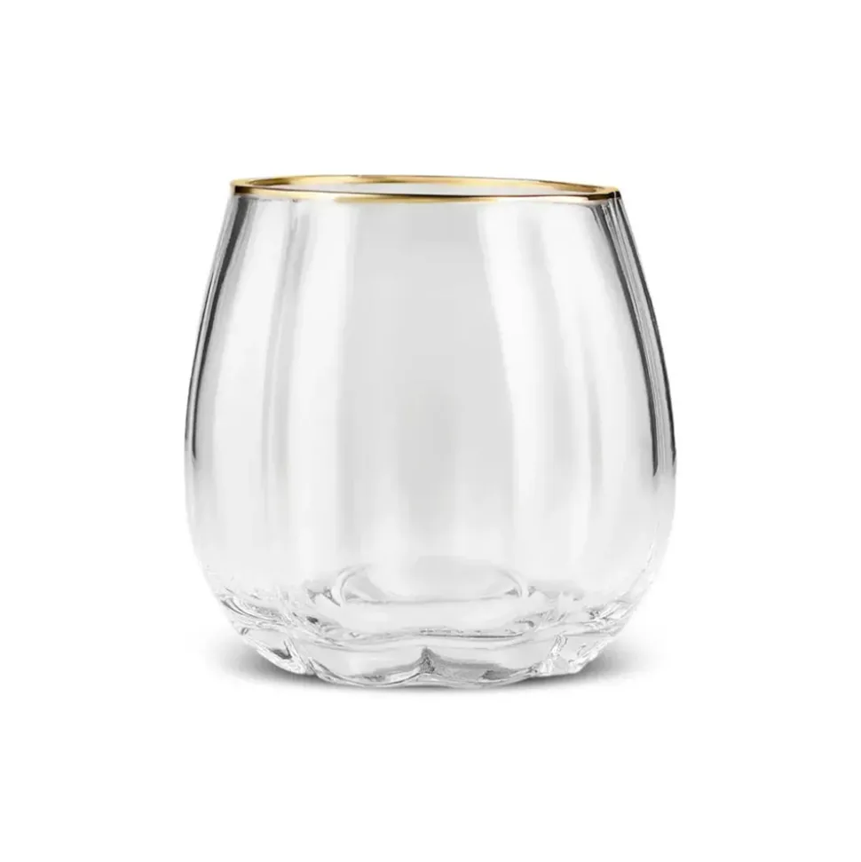 Karaca Priscilla 6-Piece Glass Set for 6 People, 380ml, Gold