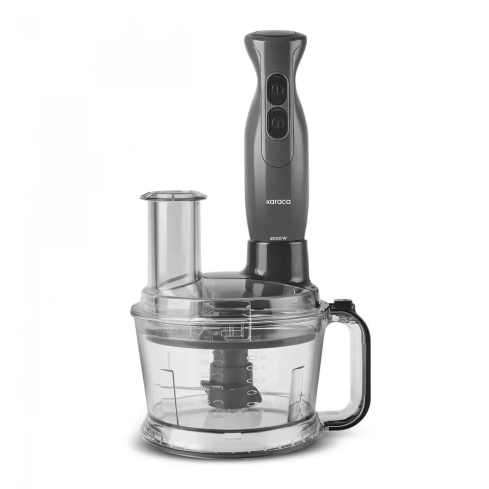 Karaca Pro-Multimax 6 in 1 Multi Purpose Food Processor, 2000W, Space Grey