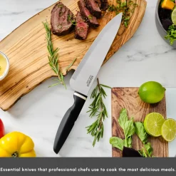 Karaca Proofcut 5-Piece Knife Block Set, Black