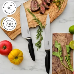 Karaca Proofcut 5-Piece Knife Block Set, Black
