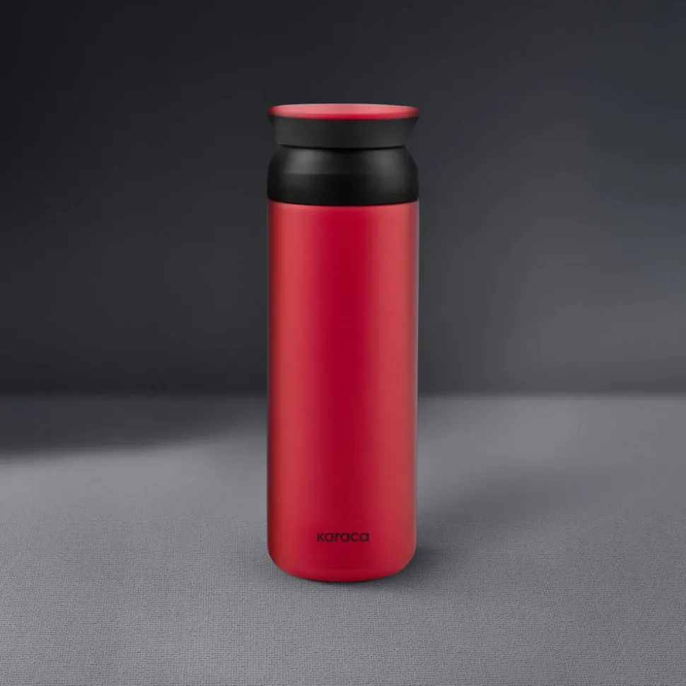 Karaca Rainbow Leak-Proof Stainless Steel Flask, 500ml, Red