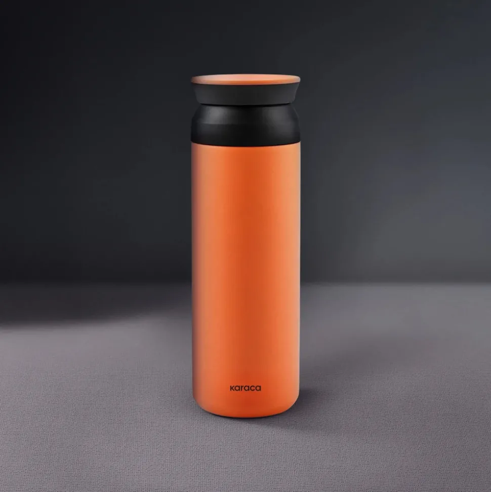 Karaca Rainbow Leak-Proof Stainless Steel Flask, 500ml, Orange