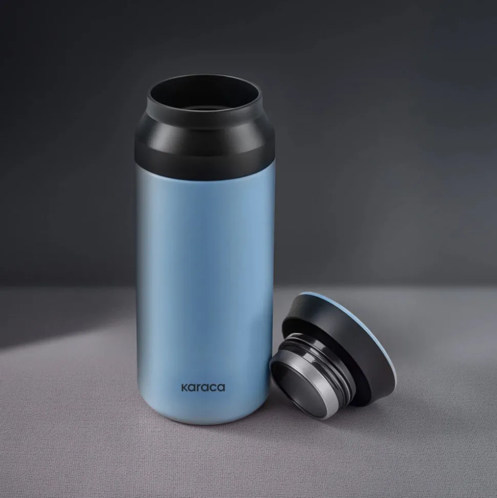 Karaca Rainbow Leak-Proof Stainless Steel Flask, 350ml, Blue