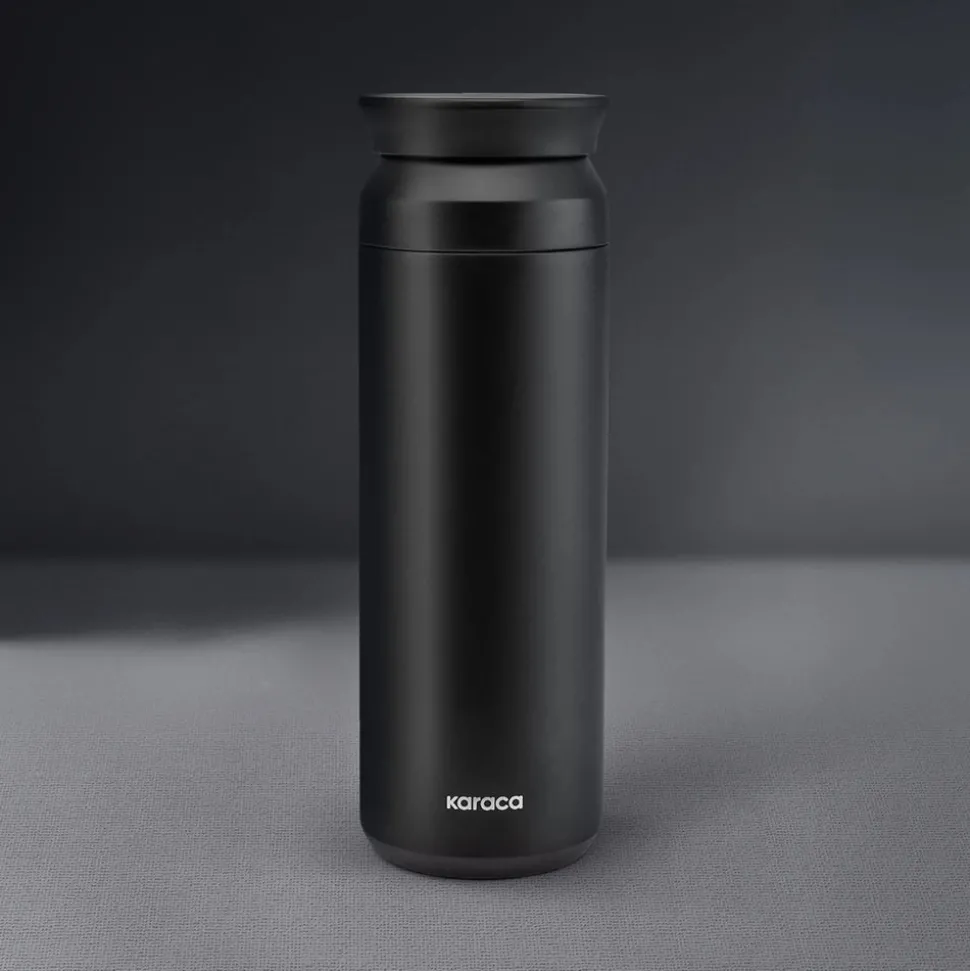Karaca Rainbow Leak-Proof Stainless Steel Flask, 350ml, Black