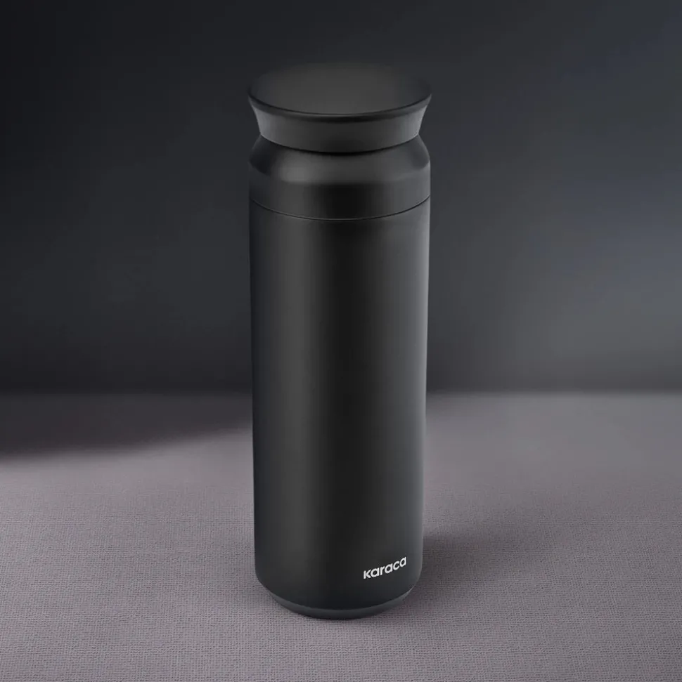 Karaca Rainbow Leak-Proof Stainless Steel Flask, 350ml, Black