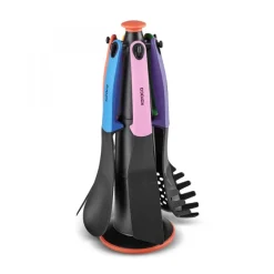 Karaca Rainbow 7-Piece Kitchen Utensil Set with Stand, Multi