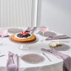 Karaca Rattan 7-Piece Serveware Set for 6 People, Gray