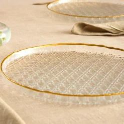 Karaca Rattan 7-Piece Serveware Set for 6 People, Gold