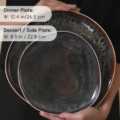 Karaca Red Carpet Collection Earth Collection New Galactic Reactive Glaze 59-Piece Dinner Set for 12 People, White