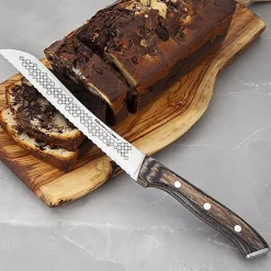 Karaca Refika Bread Knife, 23mmx190mmx2mm, Brown