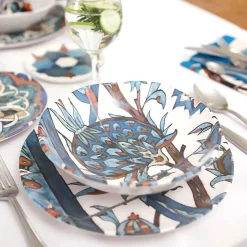Karaca Refikadan Ceramic Pasta Bowl Set, 4 Piece, 20cm, Multi