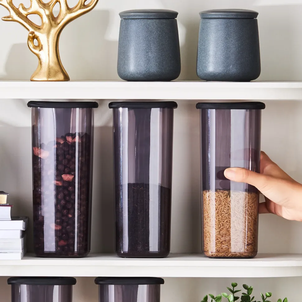 Karaca Rise 9-Piece Storage Container, Anthratice