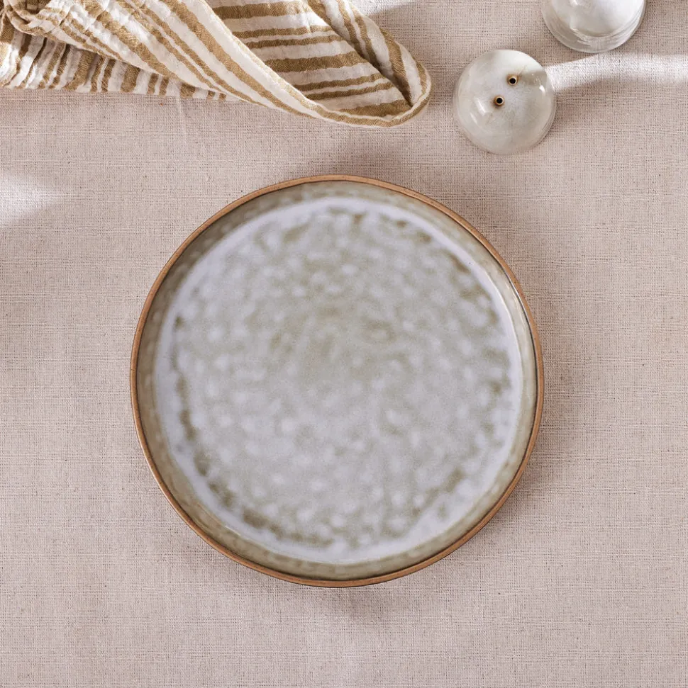 Karaca Rixton Ceramic Side Plate, 22cm, Beige