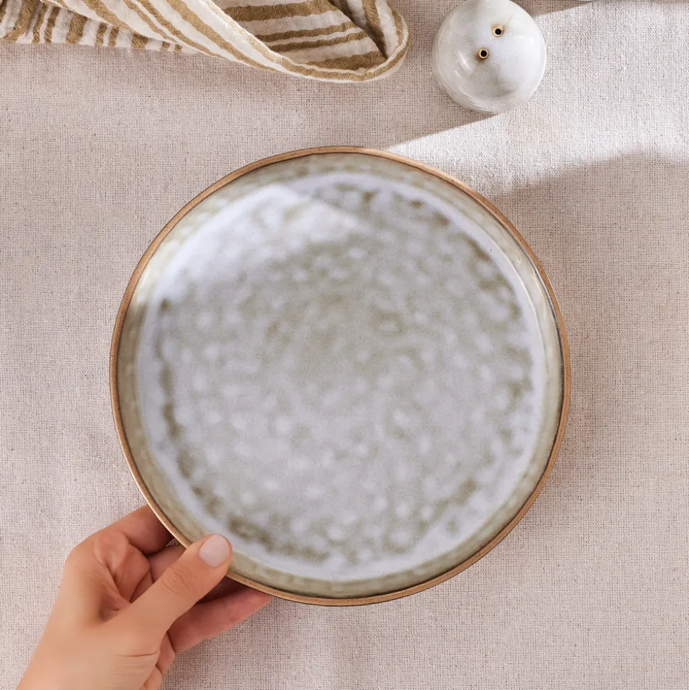 Karaca Rixton Ceramic Side Plate, 22cm, Beige