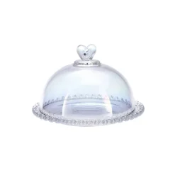 Karaca Rory Glass Cake Dome, 19cm, Transparent