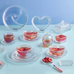 Karaca Rory Glass Cake Dome with Stand, 19cm, Transparent