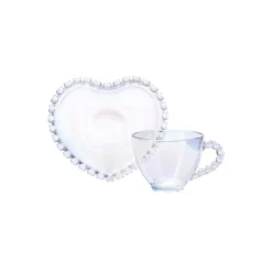 Karaca Rory Glass Espresso Turkish Coffee Cup, 80ml, Transparent