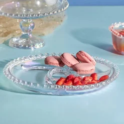 Karaca Rory Glass Serving Dish, 23cm, Transparent