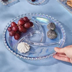 Karaca Rory Glass Serving Dish, 23cm, Transparent