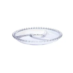 Karaca Rory Glass Serving Dish, 23cm, Transparent