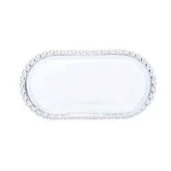 Karaca Rory Glass Serving Platter, 25cm, Transparent