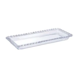 Karaca Rory Glass Serving Platter, 30cm, Transparent
