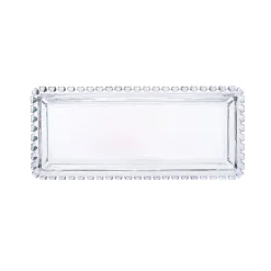 Karaca Rory Glass Serving Platter, 30cm, Transparent