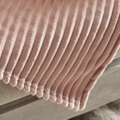 Karaca Ruby Stripe Wellsoft Blanket, Double, Pink